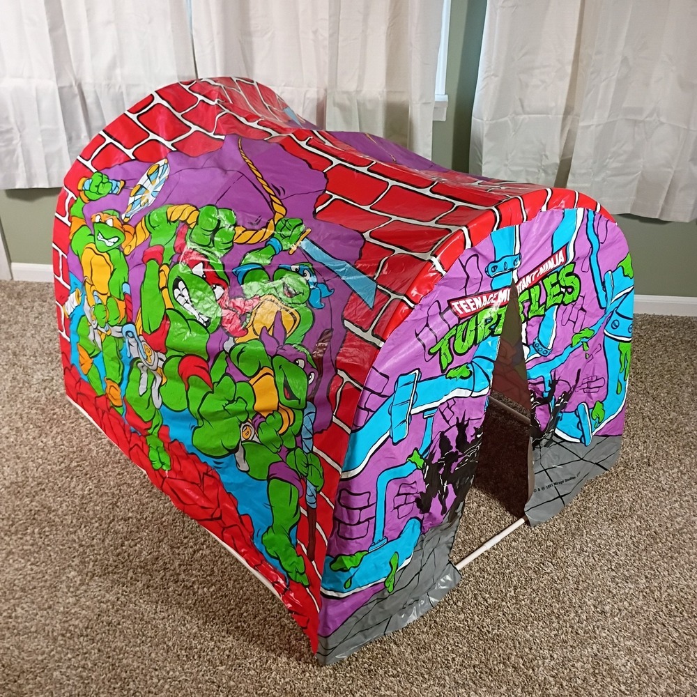 Vintage 1991 Ninja Turtles TMNT Slumber Play Tent Large
